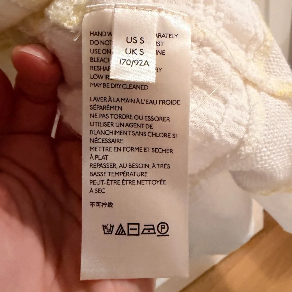 Free People Persuasion Embroidered Peasant Top Boho Oversized Ivory Yellow - Picture 4 of 6